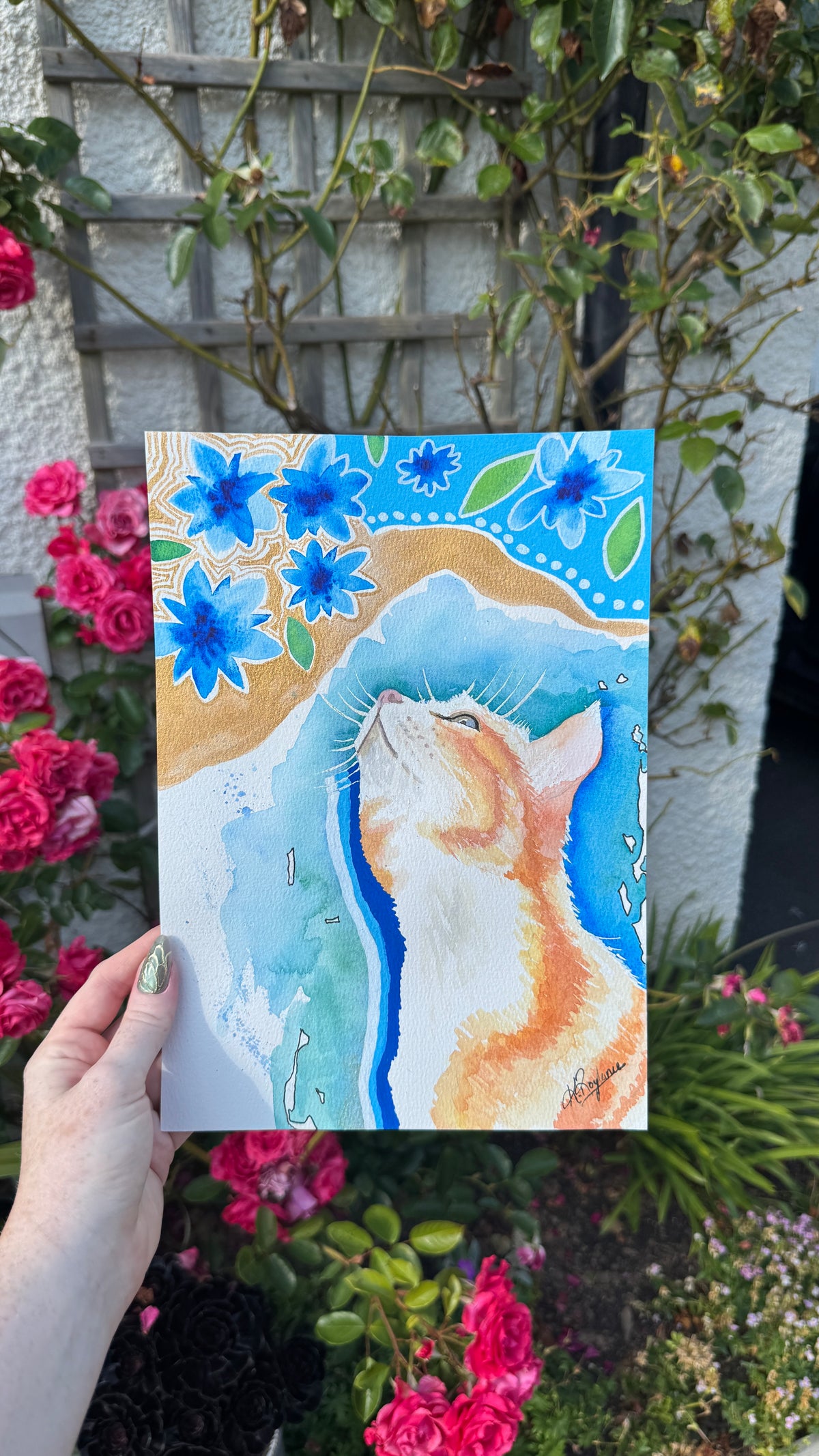 Whispers Of Blue - Original A4