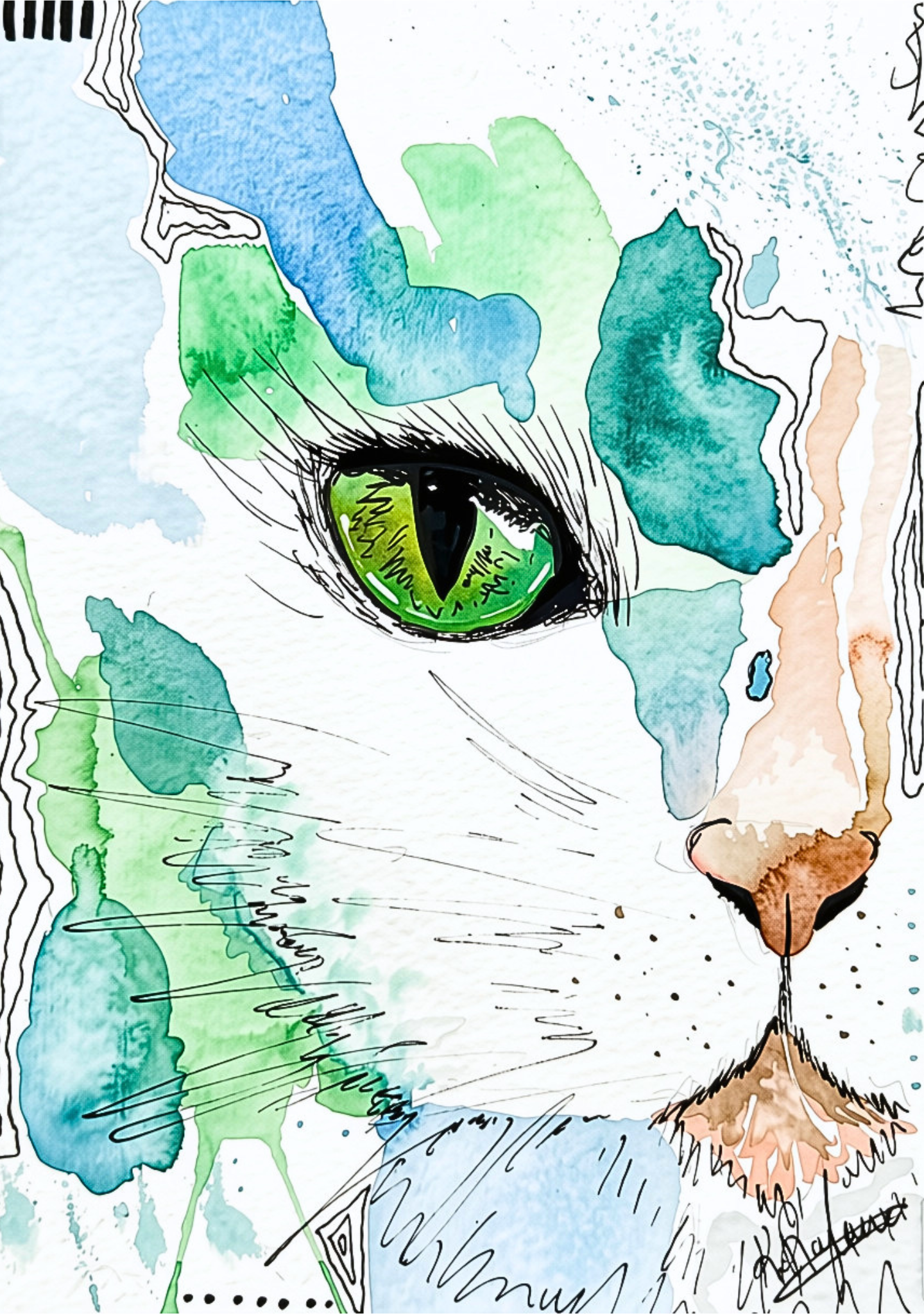 Nala's Gaze - A5 Original